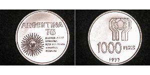 1000 Песо Аргентина Срібло 