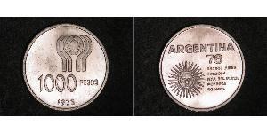 1000 Песо Аргентина Срібло 