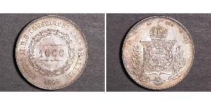 1000 Рейс Бразильская империя (1822-1889) Серебро Педру II (император Бразилии) (1825 - 1891)