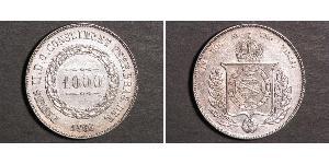 1000 Рейс Бразильская империя (1822-1889) Серебро Педру II (император Бразилии) (1825 - 1891)