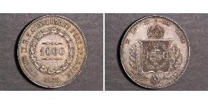 1000 Рейс Бразильская империя (1822-1889) Серебро Педру II (император Бразилии) (1825 - 1891)