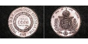 1000 Рейс Бразильская империя (1822-1889) Серебро Педру II (император Бразилии) (1825 - 1891)