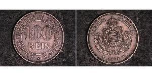1000 Рейс Бразилія / Бразильська імперія (1822-1889) Срібло 