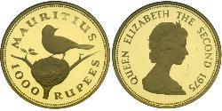 1000 Рупія Маврикій (1968 - ) Золото Єлизавета II (1926-2022)