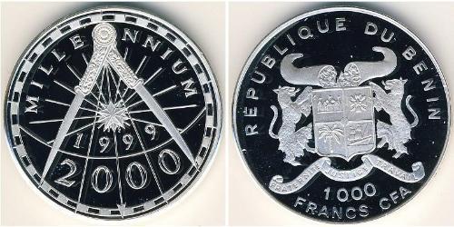 1000 Франк Бенін Срібло 
