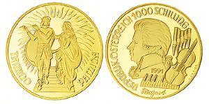 1000 Шиллинг Австрийская Республика(1955 - ) Золото 