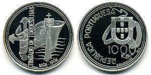 1000 Эскудо Португальская Республика (1975 - ) Серебро 