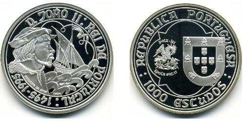 1000 Эскудо Португальская Республика (1975 - ) Серебро 