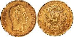 100 Bolivar Venezuela (1811 - ) Gold Simon Bolivar (1783 - 1830)