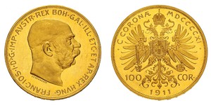 100 Corona Austria-Hungary (1867-1918) Gold Franz Joseph I (1830 - 1916)