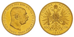 100 Corona Österreich-Ungarn (1867-1918) Gold Franz Joseph I (1830 - 1916)