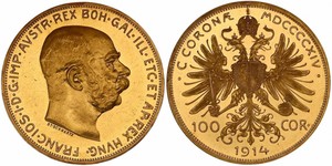 100 Corona Österreich-Ungarn (1867-1918) Gold Franz Joseph I (1830 - 1916)