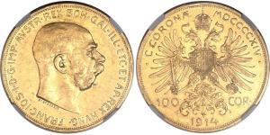 100 Corona Österreich-Ungarn (1867-1918) Gold Franz Joseph I (1830 - 1916)