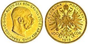 100 Corona Österreich-Ungarn (1867-1918) Gold Franz Joseph I (1830 - 1916)