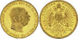 100 Corona Austria-Hungary (1867-1918) Gold Franz Joseph I (1830 - 1916)