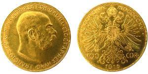 100 Corona Autriche-Hongrie (1867-1918) Or Franz Joseph I (1830 - 1916)