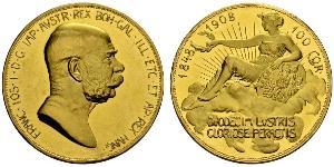 100 Corona Autriche-Hongrie (1867-1918) Or Franz Joseph I (1830 - 1916)