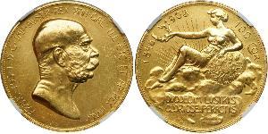 100 Corona Autriche-Hongrie (1867-1918) Or Franz Joseph I (1830 - 1916)