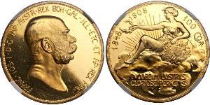 100 Corona Autriche-Hongrie (1867-1918) Or Franz Joseph I (1830 - 1916)