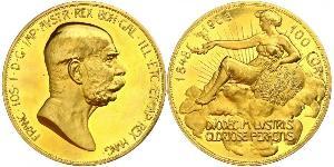 100 Corona Impero austro-ungarico (1867-1918) Oro Franz Joseph I (1830 - 1916)