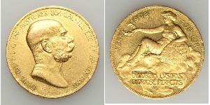 100 Corona Австро-Венгрия (1867-1918) Золото Франц Иосиф I (1830 - 1916)