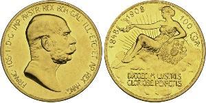 100 Corona Австро-Венгрия (1867-1918) Золото Франц Иосиф I (1830 - 1916)
