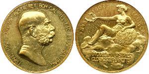 100 Corona 奥匈帝国 (1867 - 1918) 金 弗朗茨·约瑟夫一世 (1830 - 1916)