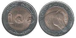 100 Dinar Algeria (1962 - ) Bimetall 