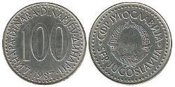 100 Dinar Sozialistische Föderative Republik Jugoslawien (1943 -1992) Kupfer/Zink 
