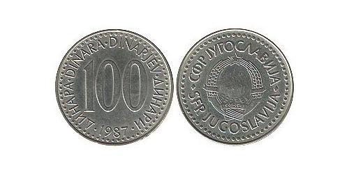 100 Dinar Sozialistische Föderative Republik Jugoslawien (1943 -1992) Kupfer/Zink 