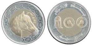 100 Dinaro Algeria (1962 - ) Bimetal 