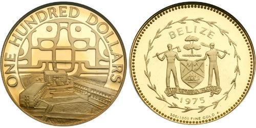 100 Dollar Belize (1981 - ) Gold 
