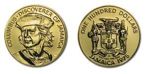 100 Dollar Jamaica (1962 - ) Gold Christopher Columbus (1451 - 1506)