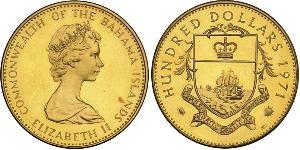 100 Dollar Bahamas (1973 - ) Or Elizabeth II (1926-2022)