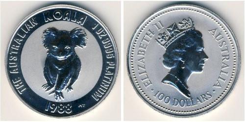 100 Dollar Australien (1939 - ) Platin 