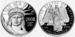 100 Dollar Vereinigten Staaten von Amerika (1776 - ) Platin 