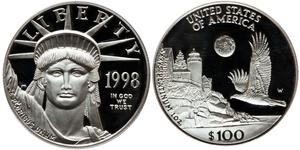 100 Dollar Vereinigten Staaten von Amerika (1776 - ) Platin 