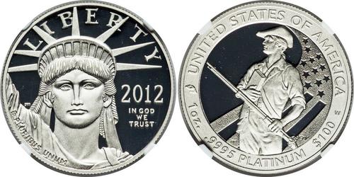 100 Dollar Vereinigten Staaten von Amerika (1776 - ) Platin 