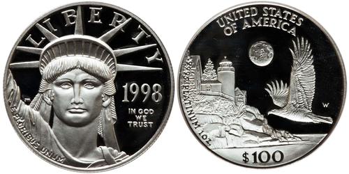 100 Dollar Vereinigten Staaten von Amerika (1776 - ) Platin 