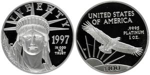 100 Dollar 美利堅合眾國 (1776 - ) Platinum 