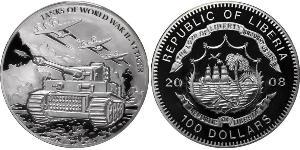 100 Dollar Liberia (1847 - ) Silver 