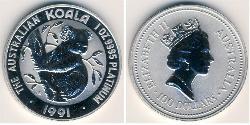100 Долар Австралія (1939 - ) Платина 