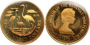 100 Dollar Bahamas (1973 - ) 金 伊丽莎白二世 (1926-2022)