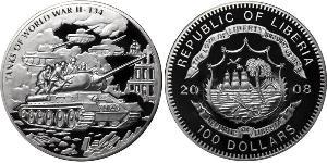 100 Dollaro Liberia (1847 - ) Argento 