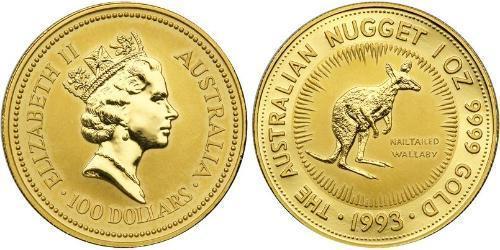 100 Dollaro Australia (1939 - ) Oro Elisabetta II (1926-2022)