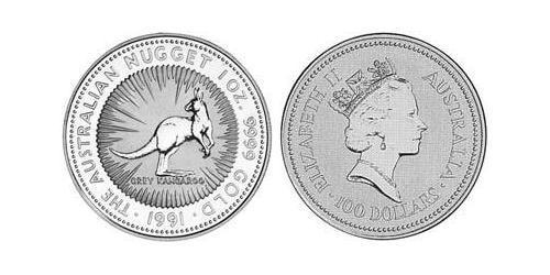 100 Dollaro Australia (1939 - ) Oro Elisabetta II (1926-2022)