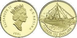 100 Dollaro Canada Oro Elisabetta II (1926-2022)