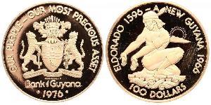 100 Dollaro Guyana (1966 - ) Oro 