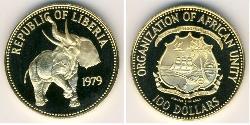 100 Dollaro Liberia (1847 - ) Oro 