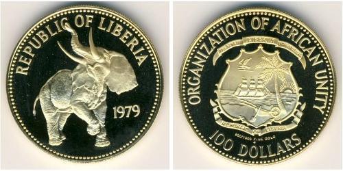 100 Dollaro Liberia (1847 - ) Oro 